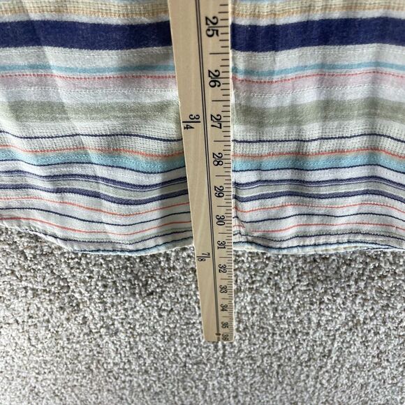 Carbon 2 Cobalt Shirt Adult Large Striped Cotton Button Up Preppy Casual Mens - Picture 9 of 11